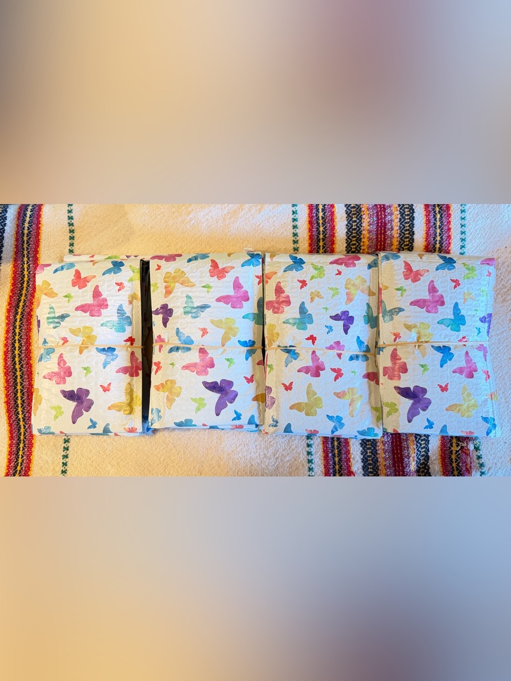 Multicolored Butterfly 4x8 Bubble Mailers 40 count NWOT